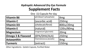 Hydroptic Advanced Dry Eye Formula (One-Per-Day) 180 Day Supply ADVANCED THERACEUTICALSBuy Supplements Australia