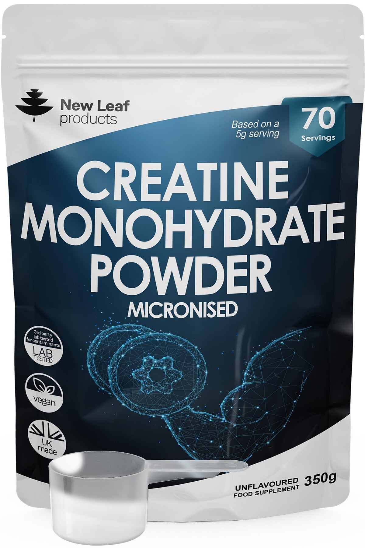 Creatine Monohydrate Powder 100% Pure Micronized Creatine - 350g Increased Absorption