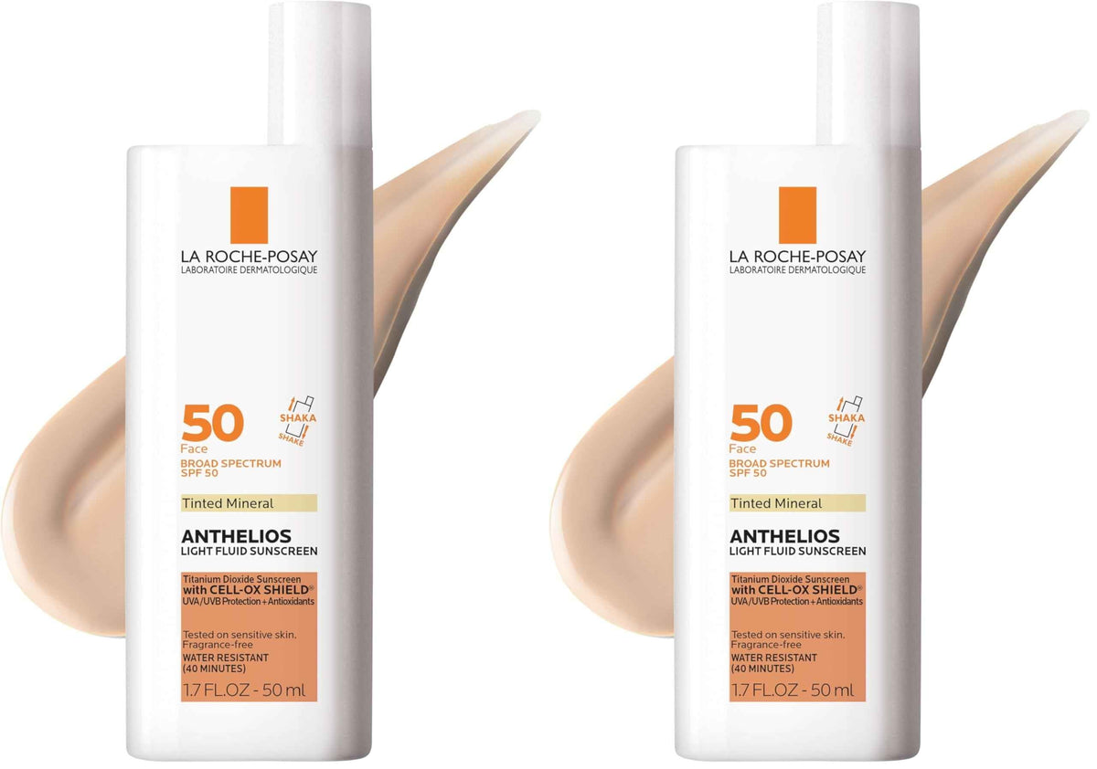La Roche Posay Anthelios 50 Mineral Tinted Ultra Light Sunscreen Fluid 50ml/1.7oz (Pack of 2)