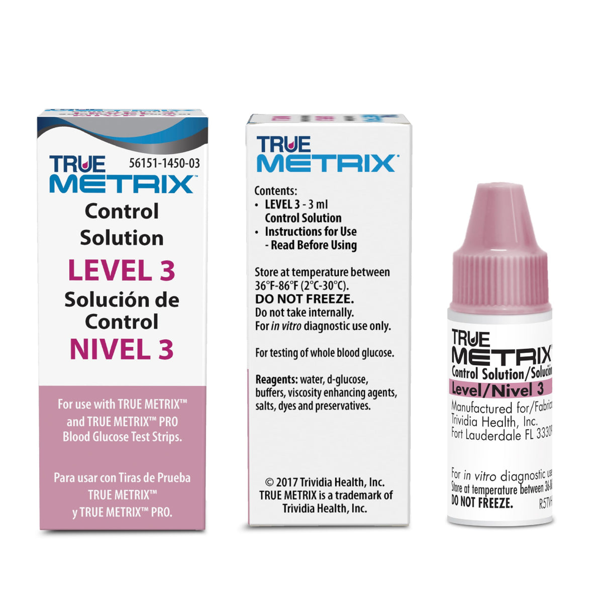 TRUE METRIX Control Solution Bundle, Level 1, 2, 3 Solutions - Solutions and TRUEplus Log Book, for Use with TRUE METRIX Blood Glucose Test Strips, Use to Confirm System Works Correctly
