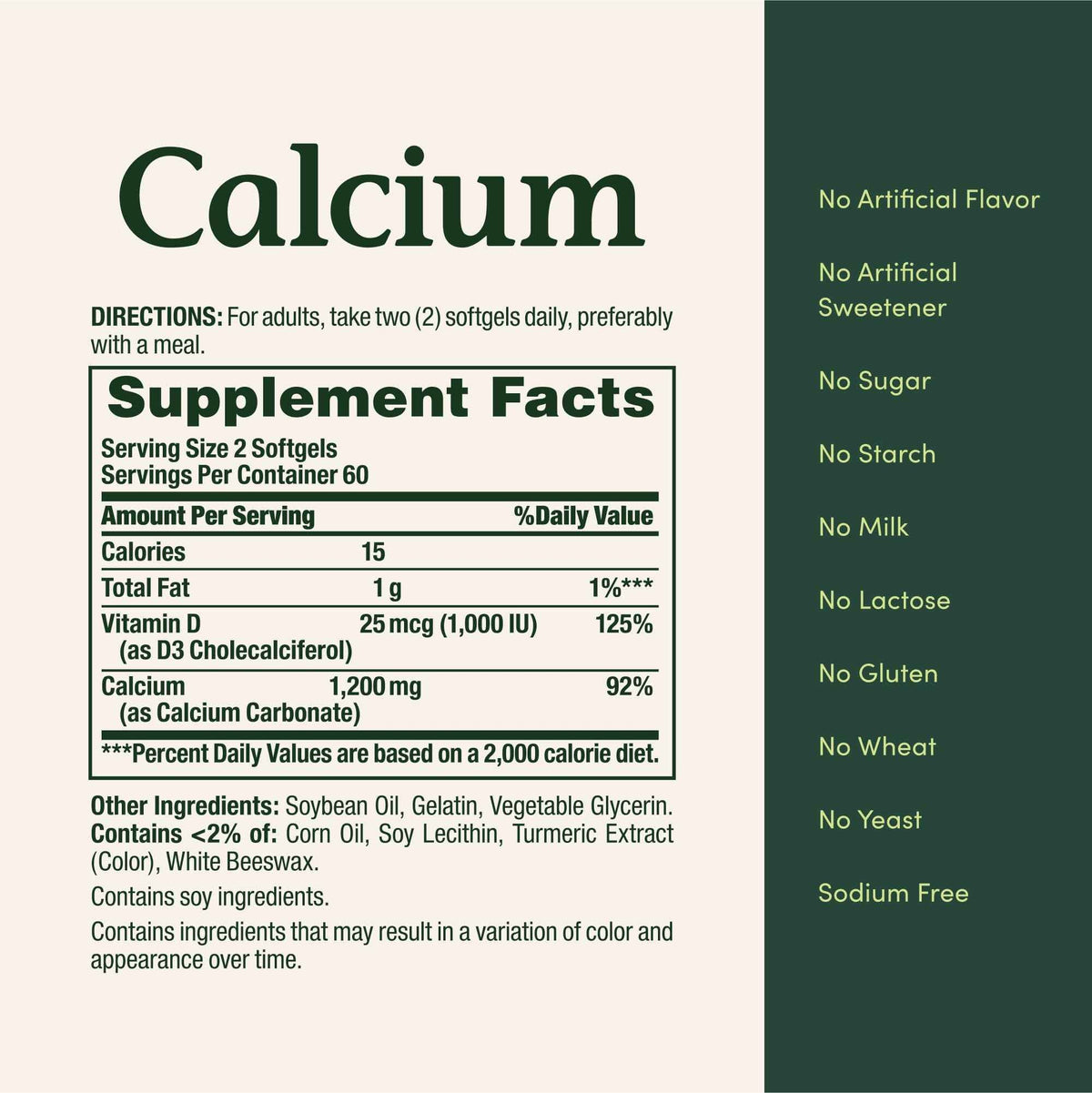 Nature’s Bounty Calcium 1200 mg with Vitamin D3, Bone Health & Immune Support, Vitamin D3 1000 IU, 220 Softgels