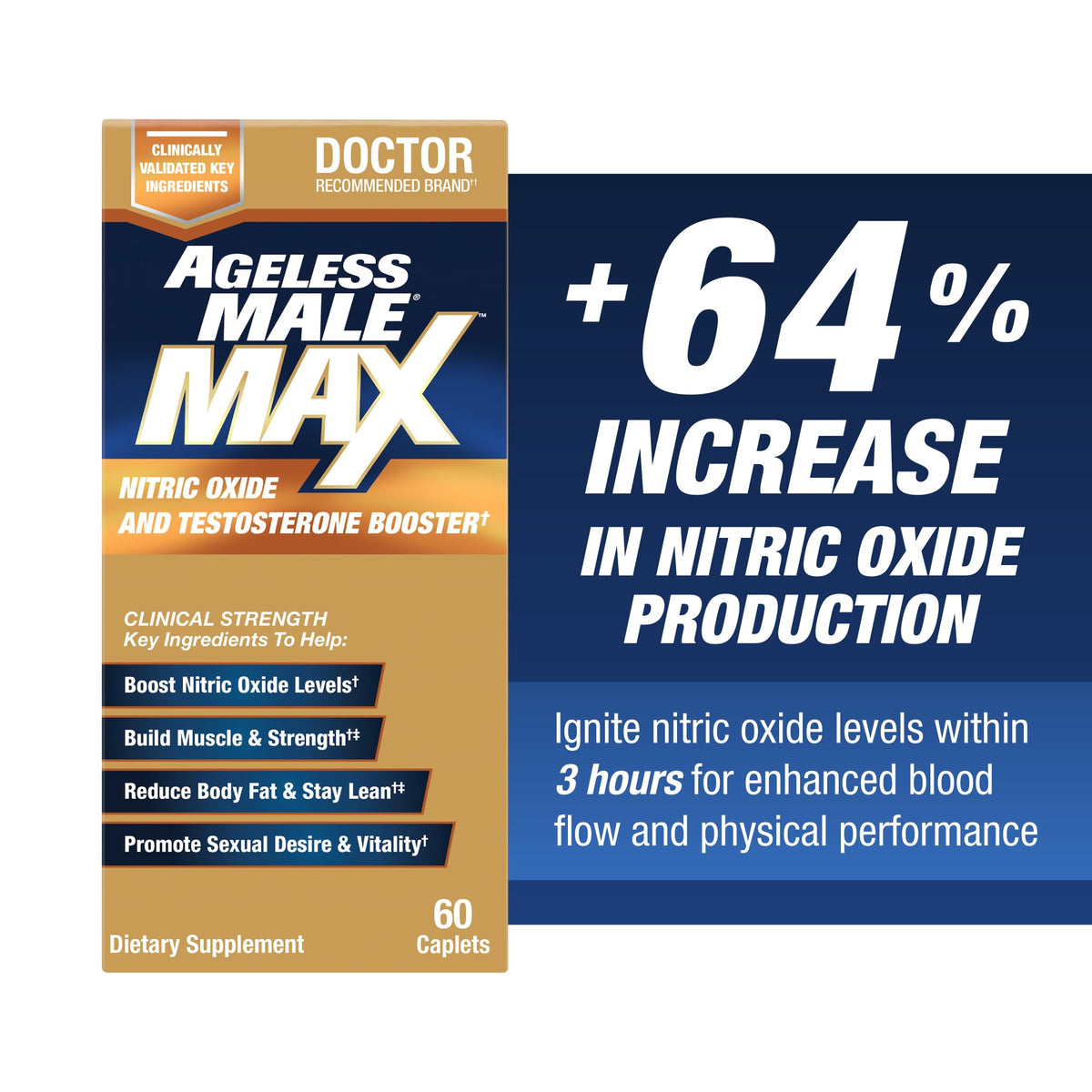 Testosterone Support for Men - Energy, Strength, Stamina & Vitality Booster for Muscle Performance & Male Health