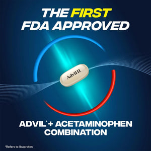 Advil Dual Action Coated Caplets, 125 Mg Ibuprofen and 250 Mg Acetaminophen per Dose (2 Dose Equivalent) for 8 Hour Pain Relief - 216 Count AdvilBuy Supplements Australia