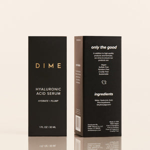 DIME Beauty Hyaluronic Acid Serum, Ultra Hydrating Face Serum with Pure Hyaluronic Acid, 1 oz / 30 ml DIMEBuy Supplements Australia