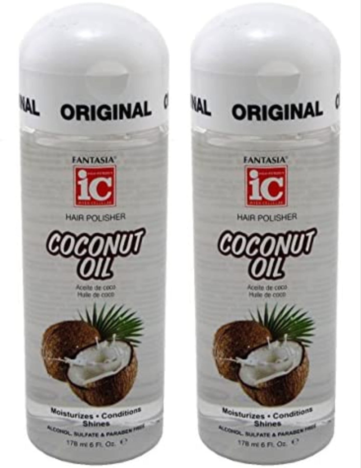 Fantasia Ic Hair Polisher 6oz Coconut Oil (2 Pack)