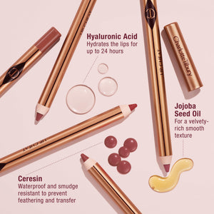 Charlotte Tilbury Lip Cheat Lip Liner Pencil - Gives Lips a Fuller-Looking, Defined Pout - Enriched with Jojoba Oil & Hyaluronic Acid - Waterproof, Smudge-Proof & Transfer-Proof - Pillow Talk Medium Charlotte TilburyBuy Supplements Australia