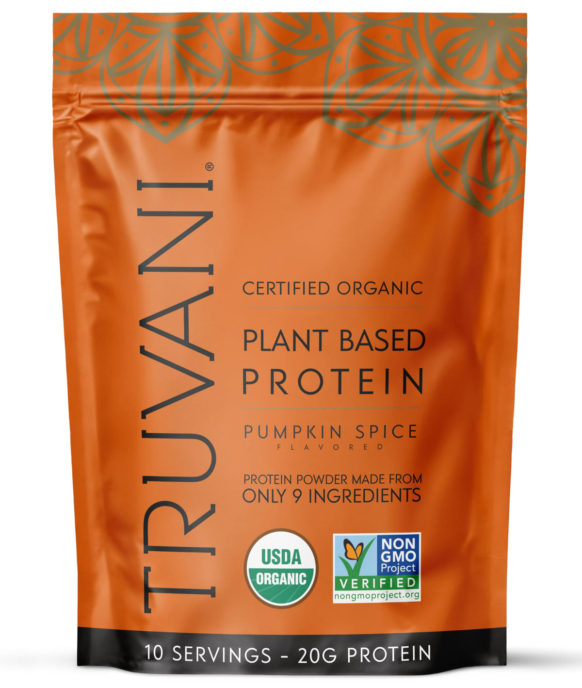 Truvani Organic Plant Based Protein Powder - Vanilla Chai - 10 Servings - Vegan - 20g Pea Protein - Keto - Gluten & Dairy Free - Low Carb - No Added Sugar