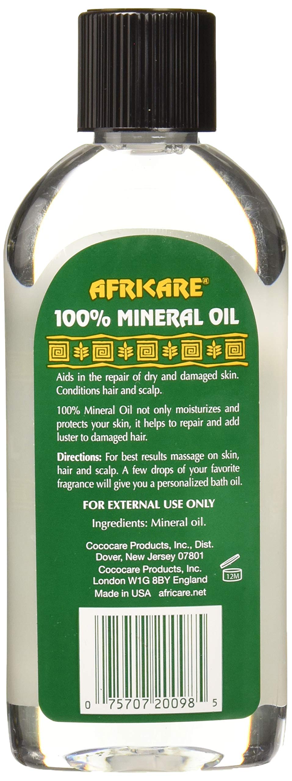COCOCARE - Africare 100% Mineral Oil - 8.5 Fl Oz - Fragrance Free Pure Oil for Skin and Scalp Care