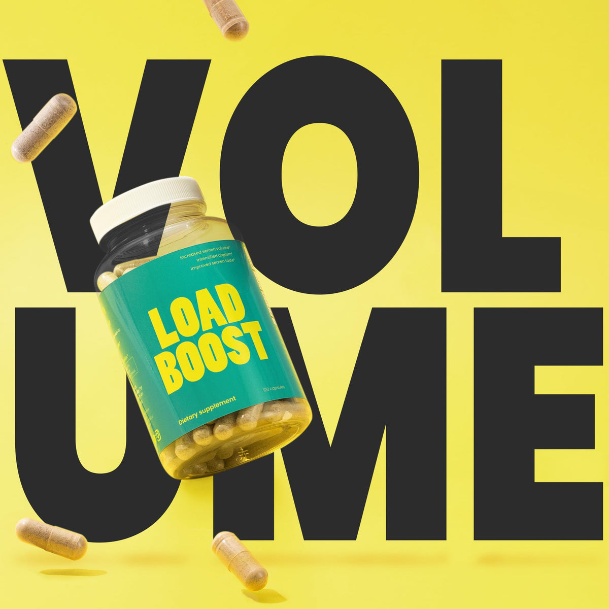 VB Health Load Boost Semen Volume Booster for Men - Daily Men's Semen Health & Fertility Supplement - Lecithin, Pygeum, L-Citrulline, Zinc, Copper & Bromelain - 120 Capsules (1 Month Supply)