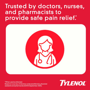 Tylenol Extra Strength Pain Relief Pills, Fast, Strong Pain Relief, Acetaminophen 500 mg Caplets, Pain Reliever & Fever Reducer Medicine for Headache, Backache, Toothache & Minor Arthritis, 100 Count TylenolBuy Supplements Australia