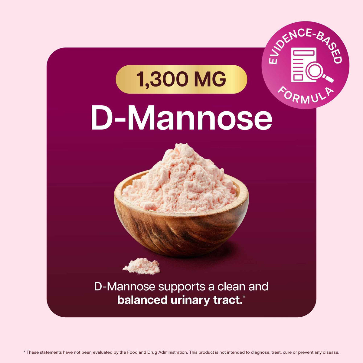 D Mannose with Cranberry | Drug-Free Urinary Tract Health Support | Evidence-Based DMannose 1300mg for Urinary & Bladder Health for Women | D Mannose Supplements for Women & Men | Non-GMO | 240 Ct