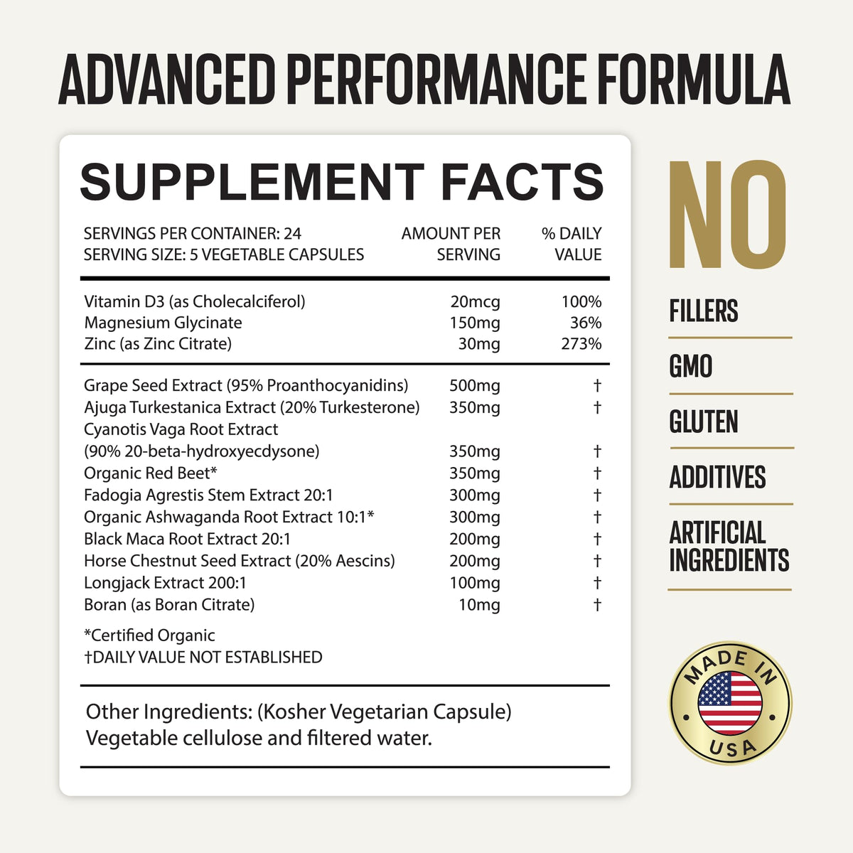 Testosterone Booster for Men - Ashwagandha & Tongkat Ali Formula for Muscle Growth, Strength, Stamina & Libido Support