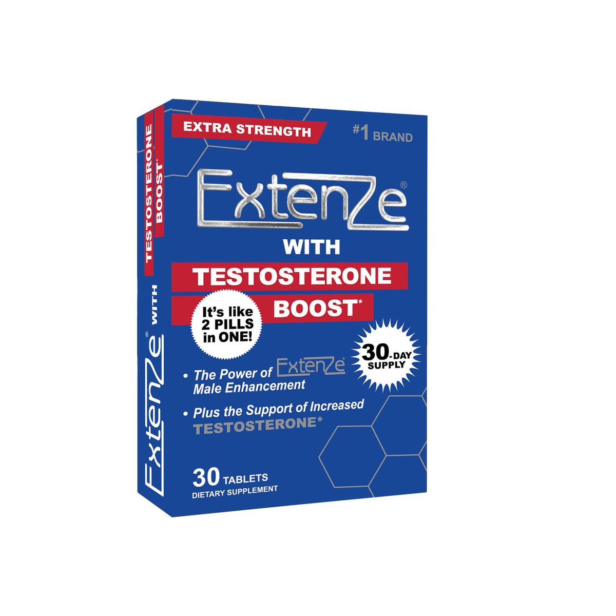 Testosterone Booster for Men - Energy, Stamina & Performance Support Supplement - ExtenZe (30 Tablets)