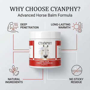 CYANPHY 250g Unisex Adult Extra Strong Horse Balm Joint Massage Cream with Fresh Scent for Muscle & Joint Massage Body for Warming Massage Gel for Hands, Feet, Legs, Knees, Waist for People CYANPHYBuy Supplements Australia