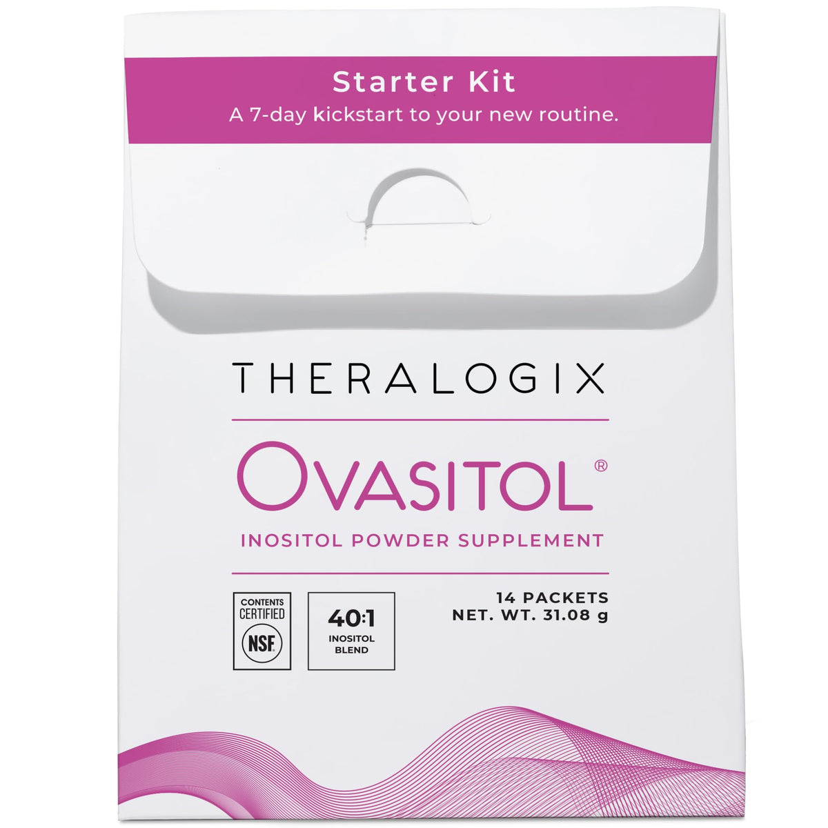 Theralogix Ovasitol Inositol Powder - 7-Day Starter Kit - Premium Inositol Supplement for Women - 40:1 Ratio Myo & D-Chiro Inositol