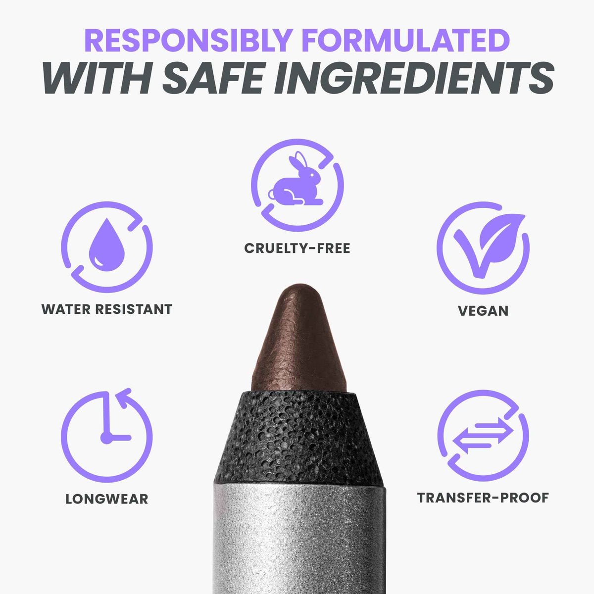 Wonderskin Eyeliner Pencil, 1440 Longwear Brown Eyeliner Pencil - Waterproof, Sharpenable & Smudge Proof (Kalamata)
