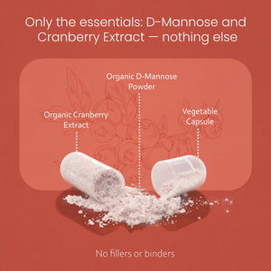 NaturaLife Labs Organic D-Mannose 1300 mg with Organic Cranberry Extract 100 mg per Serving – 100 Capsules – Non-GMO, Gluten-Free, Vegan NaturaLife LabsBuy Supplements Australia