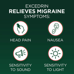 Excedrin Migraine Relief Caplets for Migraine Symptoms, Acetaminophen 250mg, Aspirin 250mg, Caffeine 65mg, Pain Reliever, 24 Count ExcedrinBuy Supplements Australia