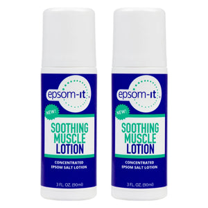 EPSOM-IT Soothing Muscle Lotion - Roll On Epsom Salt Lotion with Arnica for Muscle Stiffness, Leg, Knees and Feet Discomfort, Topical Magnesium Cream, 3oz, 2-Pack EPSOM-ITBuy Supplements Australia