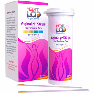 Vaginal ph Test Strips for Women(50 cnt). BV Bacterial Vaginosis and Yeast Infection Test Strips