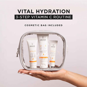 IMAGE Skincare, VITAL HYDRATION 3-Step Vitamin C Routine, Made with Hyaluronic Acid for Anti-Aging, Dry, Dull Skin, 3 Piece Skin Care Set