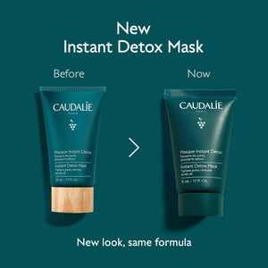 Caudalie Instant Detox Mask, Pore Minimizing Pink Clay Face Mask - 35 mL
