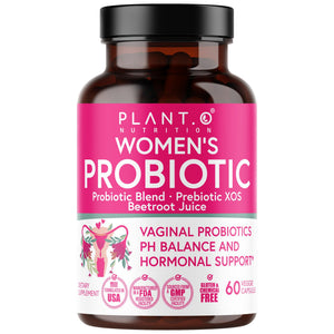 PLANT.O NUTRITION Vaginal Probiotics for Women with 4 Lactobacillus Strains Probiotic & Prebiotic Blend