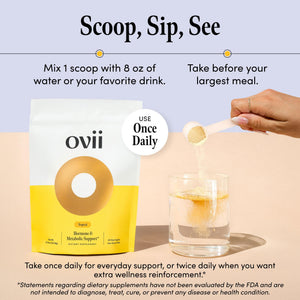 Ovii Metabolic Support for Women – Reducose® White Mulberry with Myo-Inositol & D-Chiro Inositol 40:1 Blend – Daily Wellness, Metabolic Balance & Appetite Control Supplement – 30 Servings, Tropical Ovii buy supplements Au