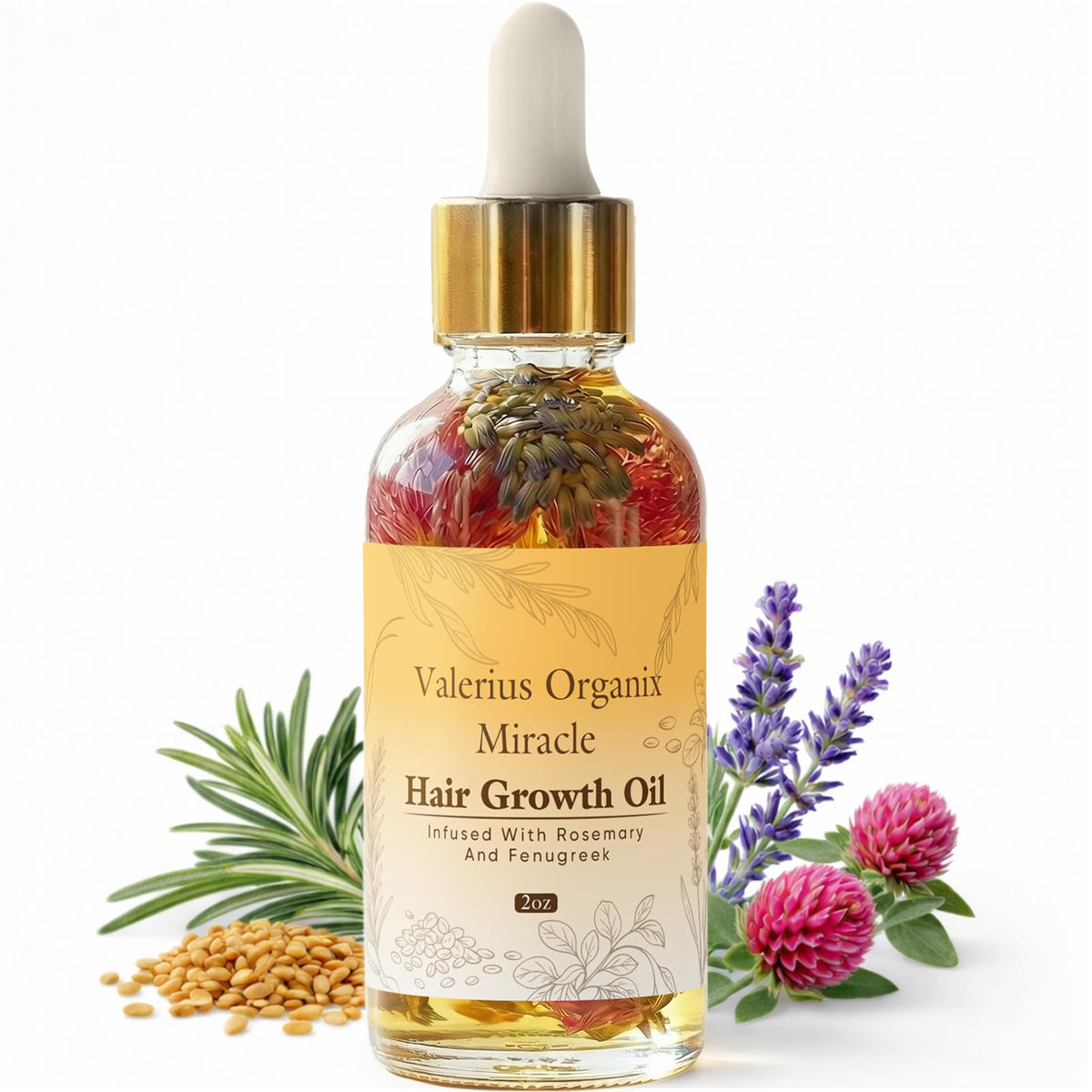 Valerius Organix - Rich in Rosemary and Vitamin E - Gently Repairs Damaged Scalp, Protect Scalp Health, Improve Hair Loss - 2 Oz (1 PCS)