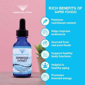 Absonutrix Superfood Extract 390 mg, 4 Oz Liquid, 302 Servings, Made in USA, Quick Absorption, Quality Potent Ingredients, Non-GMO, GMP Certified, Cruelty-Free Products Absonutrix buy supplements Au