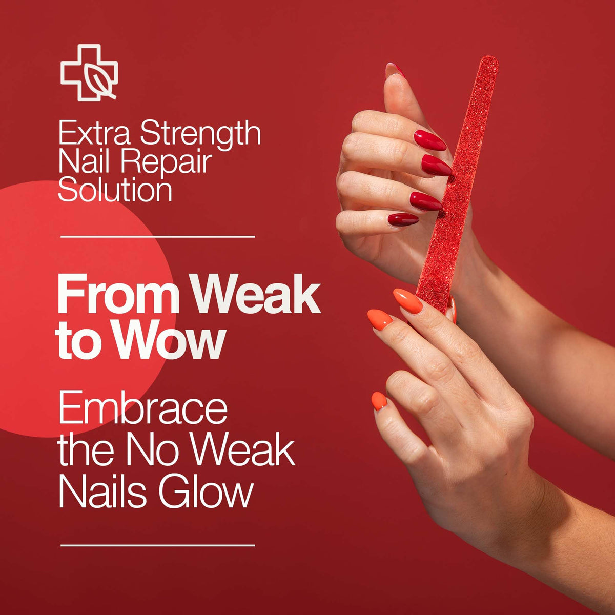 Nail Care Treatment - Weak and Damaged Nails Prevention, Extra Strength Nail Repair Solution, Healthy Nails