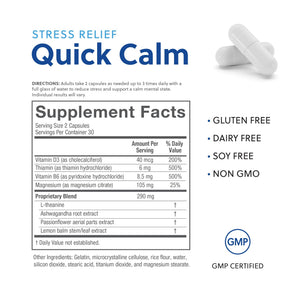 Relacore Quick Calm Mood Support Supplement with Ashwagandha, L-Theanine, Rapid Stress Relief and Relaxation – Cortisol Supplement - 60 ct Relacore buy supplements Au