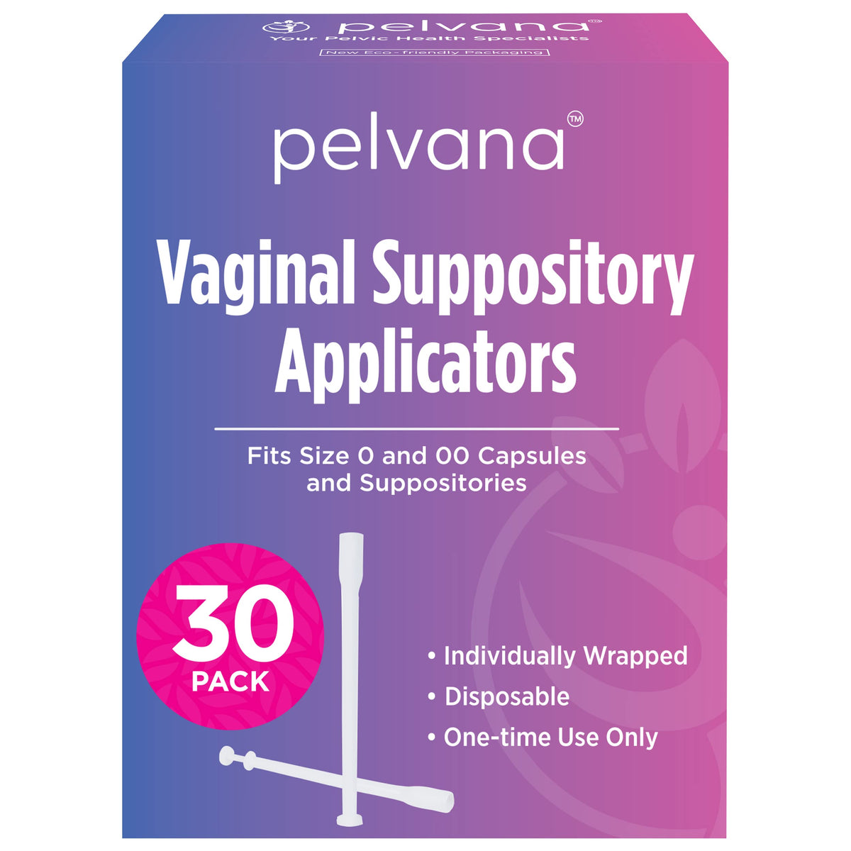 Pelvana Suppository Applicators for Women - (30 Pack) - Fits Size 0 and 00 Capsules - Often Used