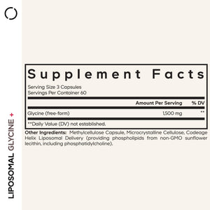 Codeage Liposomal Glycine+ Supplement - Free-Form Glycine 1,500 mg with Liposomal Delivery - 2-Month Supply - Amino Acid Capsules - Protein Support - Glycine Vitamins - 180 Capsules CodeageBuy Supplements Australia