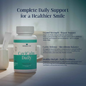 Cavity Protection Chewable Tablet - for Healthy Teeth & Gums - Fresh Breath - Nano Hydroxyapatite - Xylitol - Oral Probiotic Supplement