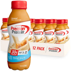 Premier Liquid Protein Shake, Caramel, 30g Protein, 1g Sugar, 24 Vitamins & Minerals