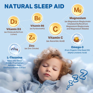 Magnesium Drops - Magnesium Glycinate Liquid Drops for Kids - Calm, Sleep, Relaxation, Bones, Brain Support with Vitamin B6, C, D3, Omega-3, L-Theanine, Zinc, Multivitamins - Strawberry Flavor 2 Fl Oz CNCHEFBuy Supplements Australia