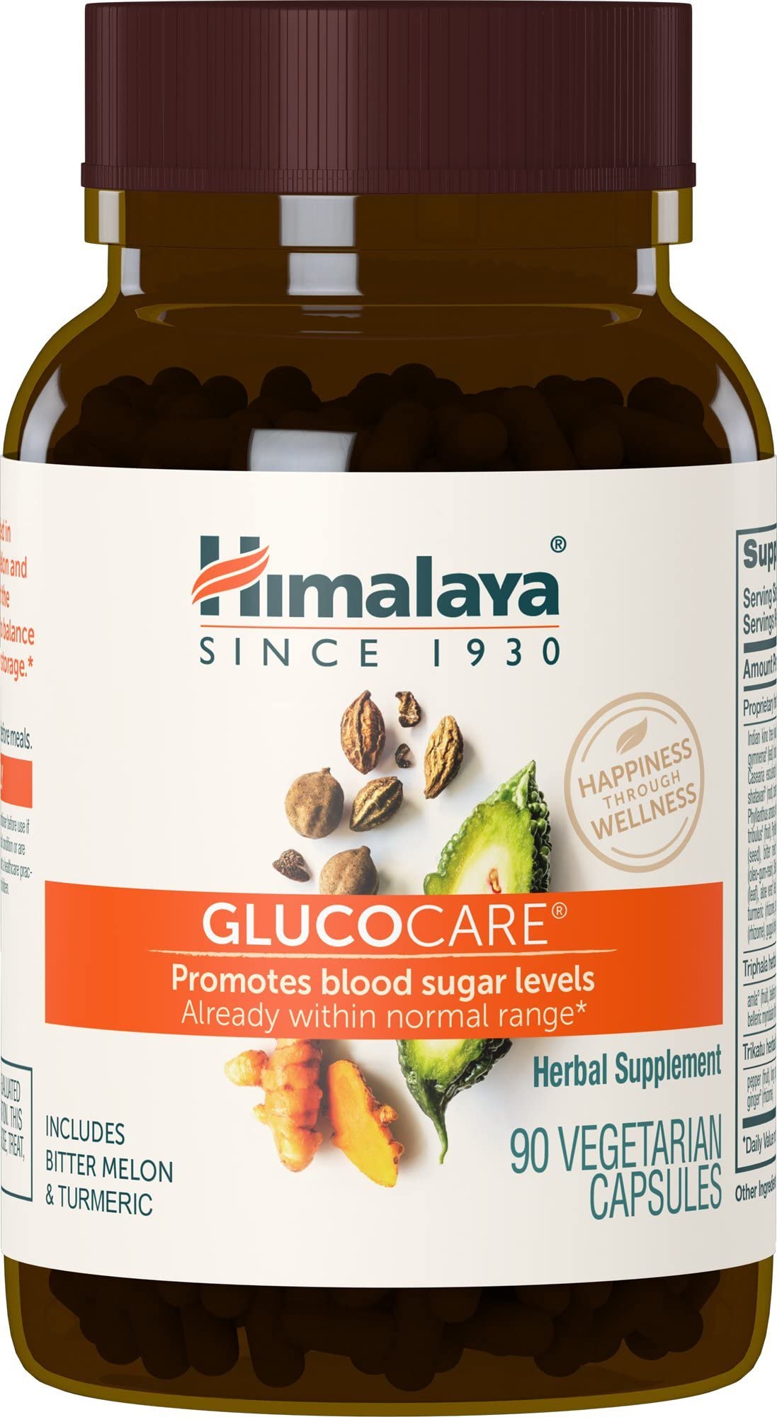 Himalaya GlucoCare - Herbal Glucose Metabolism & Pancreatic Support with Bitter Melon, Gymnema, Triphala & Turmeric - Natural Blood Sugar Support