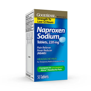 GoodSense Naproxen Sodium Tablets 220 Mg, Headache Pain, Blue, 50 Count GoodSenseBuy Supplements Australia