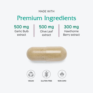 Vitanica VasoBlend - Heart Health Supplement with Folic Acid, Magnesium, CoQ10 & Terminalia Arjuna Bark - Heart Health Supplement - Consumer Line - 90 Vegan Caps VitanicaBuy Supplements Australia