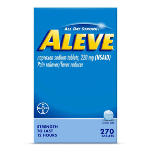 Aleve Pain Reliever & Fever Reducer Tablets, Naproxen Sodium, Headache, Back and Body Pain Relief Medicine, 270 Count AleveBuy Supplements Australia