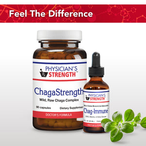 Physician's Strength ChagaStrength - 90 Capsules - Wild, Raw Chaga Complex - Immune & Physical Support - Non-GMO - 90 Servings Physician's Strength buy supplements Au