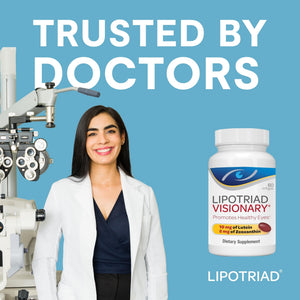 Lipotriad Visionary Eye Vitamins – 60 Capsules – Lutein and Zeaxanthin Supplements with Other AREDS 2® Ingredients to Support Eye Health LipotriadBuy Supplements Australia