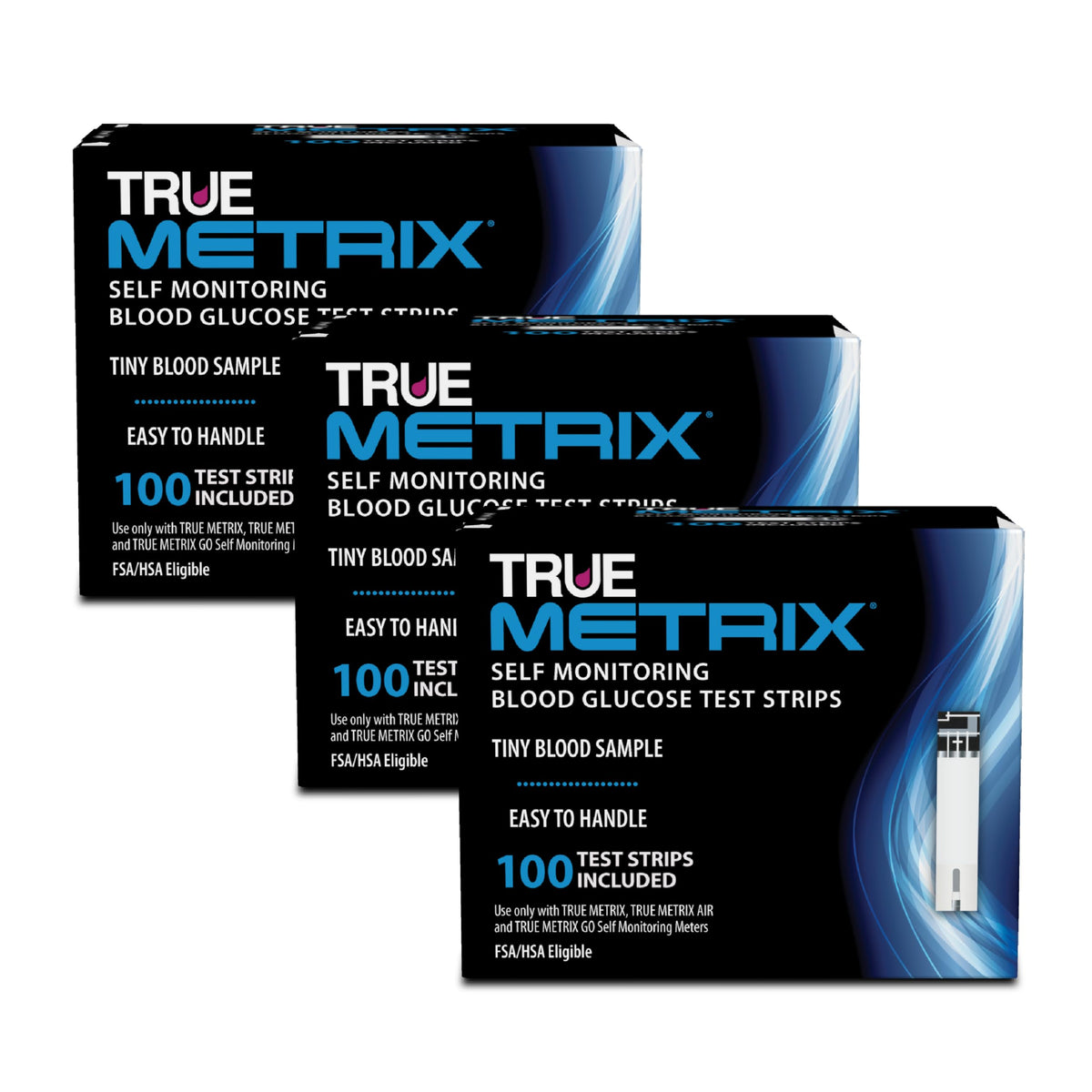 TRUE METRIX Self Monitoring Blood Glucose Test Strips, 100 Count - Blood Glucose Test Strips Compatible with TRUE METRIX Family of Self Monitoring Blood Glucose Meters, Value Pack