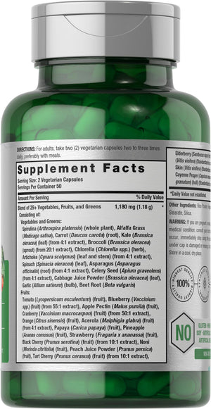 Horbäach Mega Fruits and Veggies Supplement | 100 Capsules | Vegetarian, Non-GMO and Gluten Free HorbäachBuy Supplements Australia