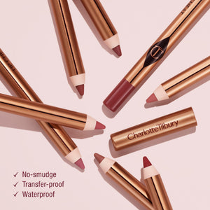 Charlotte Tilbury Lip Cheat Lip Liner Pencil - Gives Lips a Fuller-Looking, Defined Pout - Enriched with Jojoba Oil & Hyaluronic Acid - Waterproof, Smudge-Proof & Transfer-Proof - Pillow Talk Medium Charlotte TilburyBuy Supplements Australia