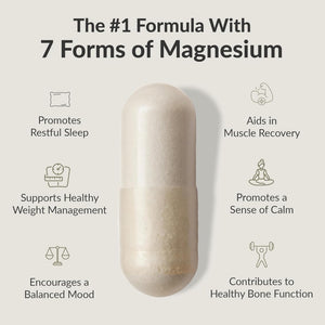 BIOptimizers Magnesium Breakthrough Supplement with 500mg - 7 Forms of Magnesium: Glycinate, Malate, Citrate, and More - Natural Support for Sleep and Cognitive Function -60 Capsules- Calming Vitamins BIOptimizers buy supplements Au