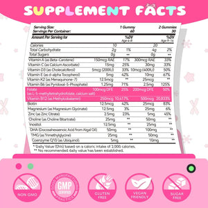 Elysx Kids Methylated Multivitamin Chewable Gummies, MTHFR Supplement with L Methylfolate, Magnesium, Biotin, Choline Elysx
