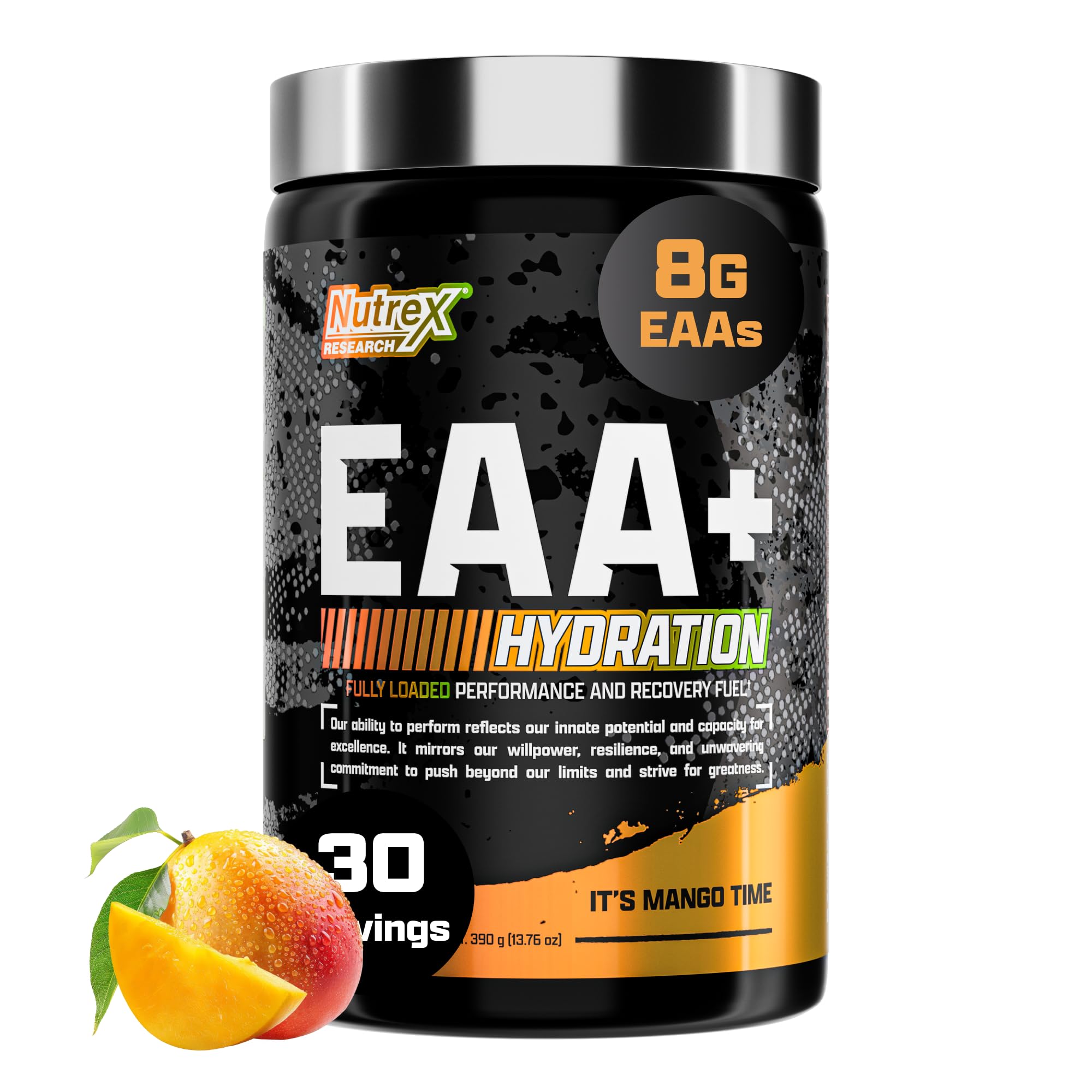 Nutrex Research EAA Hydration - EAAs + BCAA Powder - Muscle Recovery, Strength, Muscle Building, Endurance - 8G Essential Amino Acids + Electrolytes - Strawberry Watermelon 30 Serving