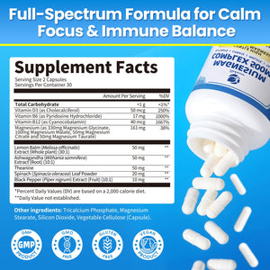 2 Pack Magnesium Complex for Women and Men 4-in-1 Magnesium Glycinate, Citrate, Malate, Taurate - Magnesium Supplement for Relaxation, Sleep & Focus, 60 Days Supply Lukaree buy supplements Au